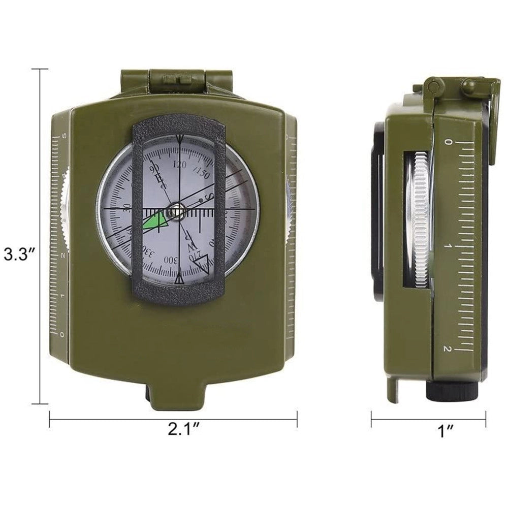 Trade Shop - Bussola Militare Professionale Geologia Multifunzione Da Campeggio Impermeabile -
