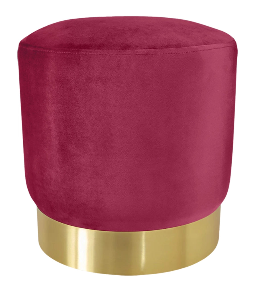 Pouf in velluto bordeaux, poggiapiedi - Zivago - PO21ZIBM