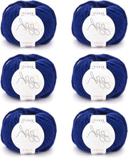 Pompa per filo - 6 palline confezione Husky per filatura o uncinetto - Blu reale 011