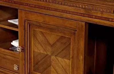 Parete attrezzata in legno noce bassano l.305 p.57 h. 235