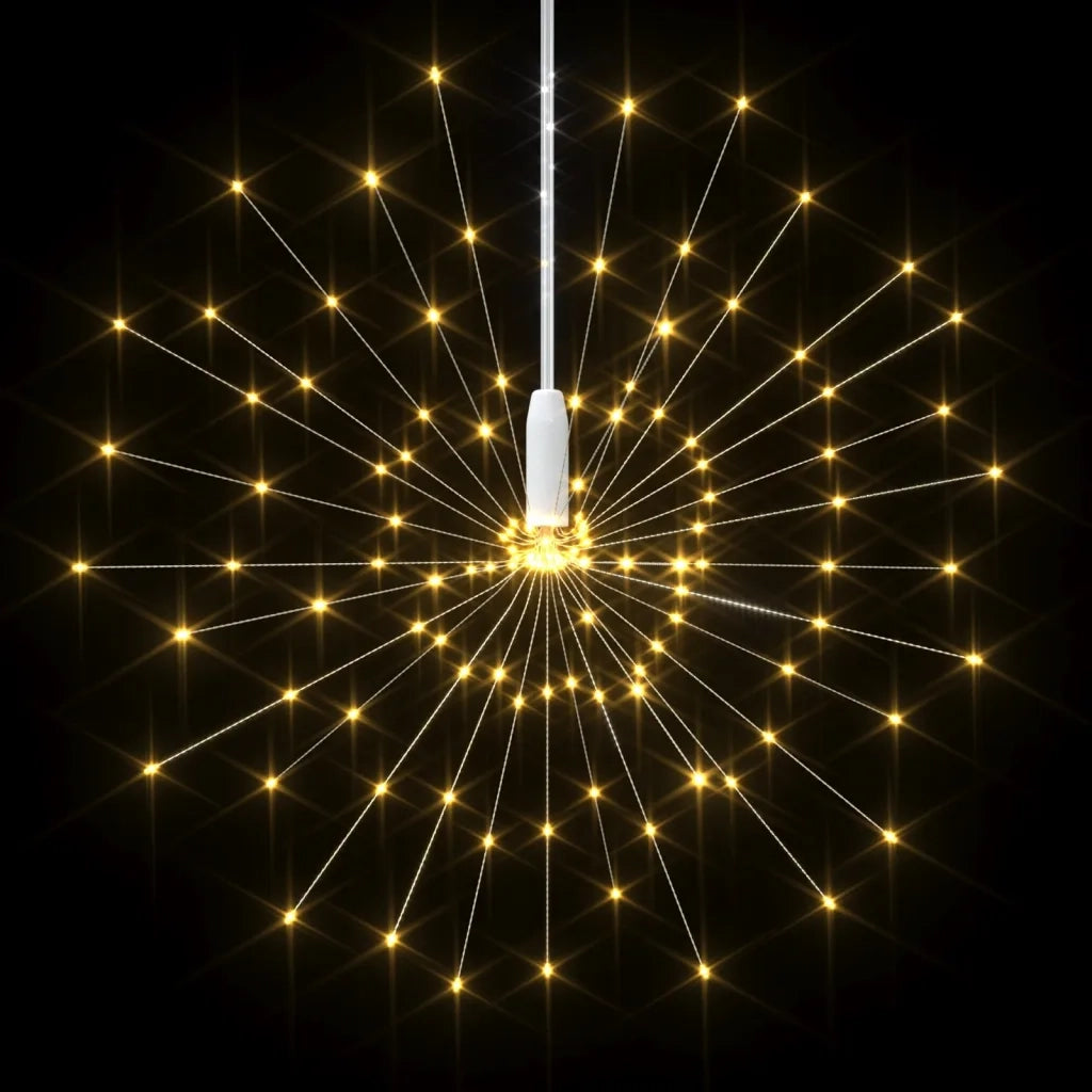 Luci di Natale Fuochi Artificio 10pz Bianco Caldo 10cm 1400 LED 328599