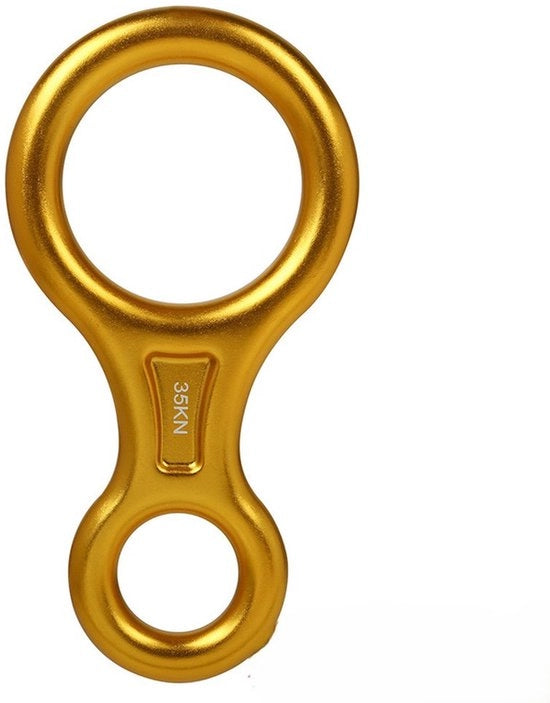 Discesa rapida per attrezzatura da discesa 35 kN dispositivo di discesa in alluminio Figura 8 discesa Klettersteig per attività all'aperto - oro