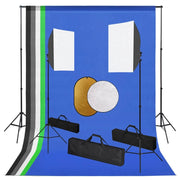 Kit professionale per studio fotografico con luci 5 fondali e riflettore 02_0001475