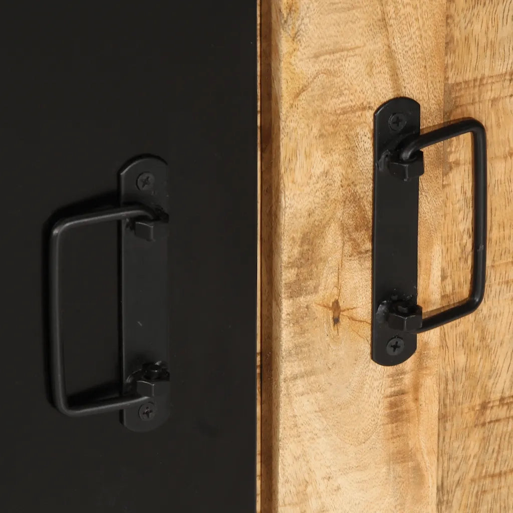 Tavolo Consolle | Tavolo d'Ingresso 90x35x75 cm in Legno Massello di Mango Grezzo