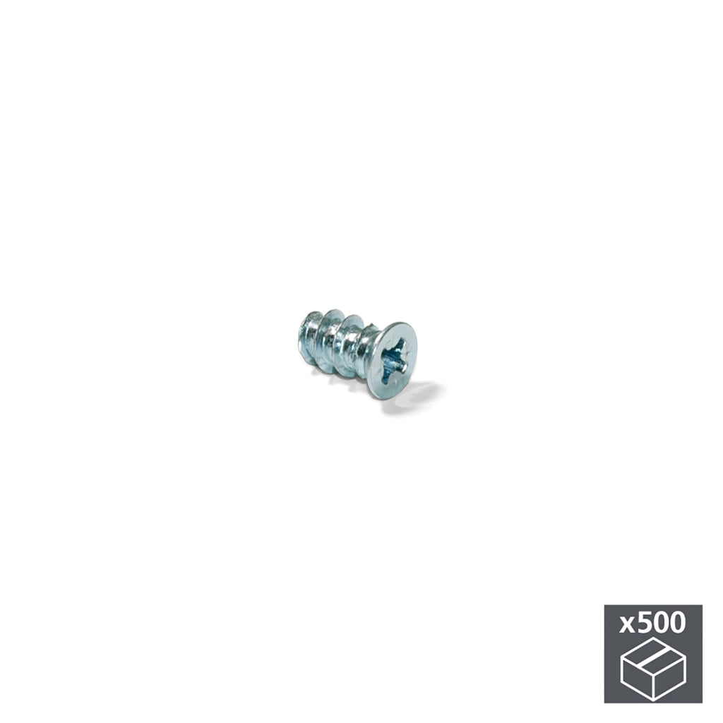 Viti Testa Piana Pozidrive 6,2 mm 13 mm Euro Acciaio Zincato 500 Pezzi Emuca