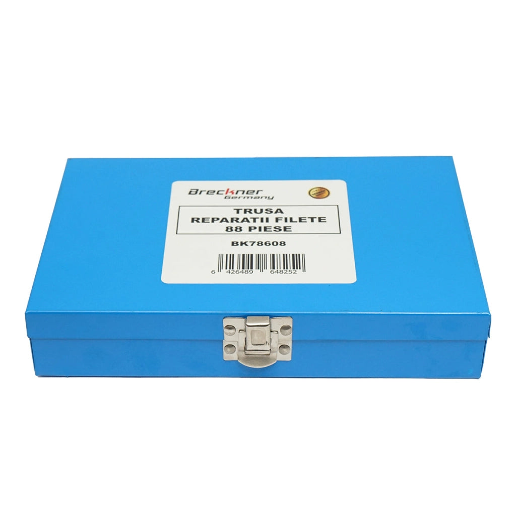 Set per la riparazione di filetti M6, M8, M10, 88 pezzi, Breckner Germany.