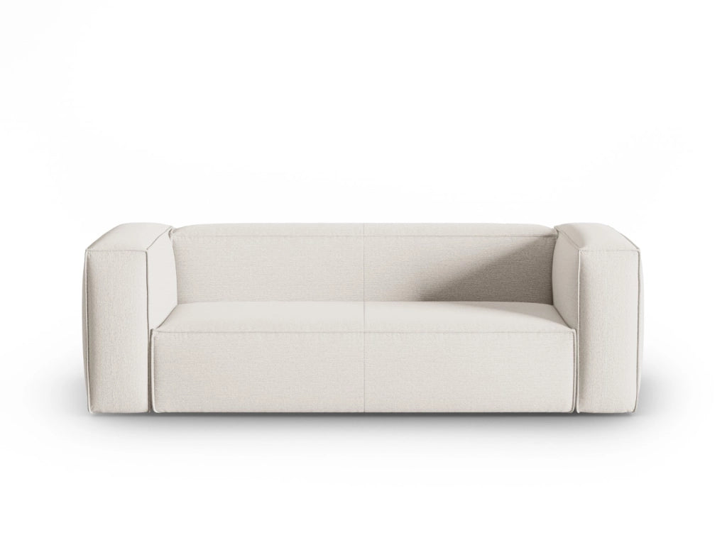 Cosmopolitan Design - Divano "Mackay" 3 posti in velluto strutturato avorio 