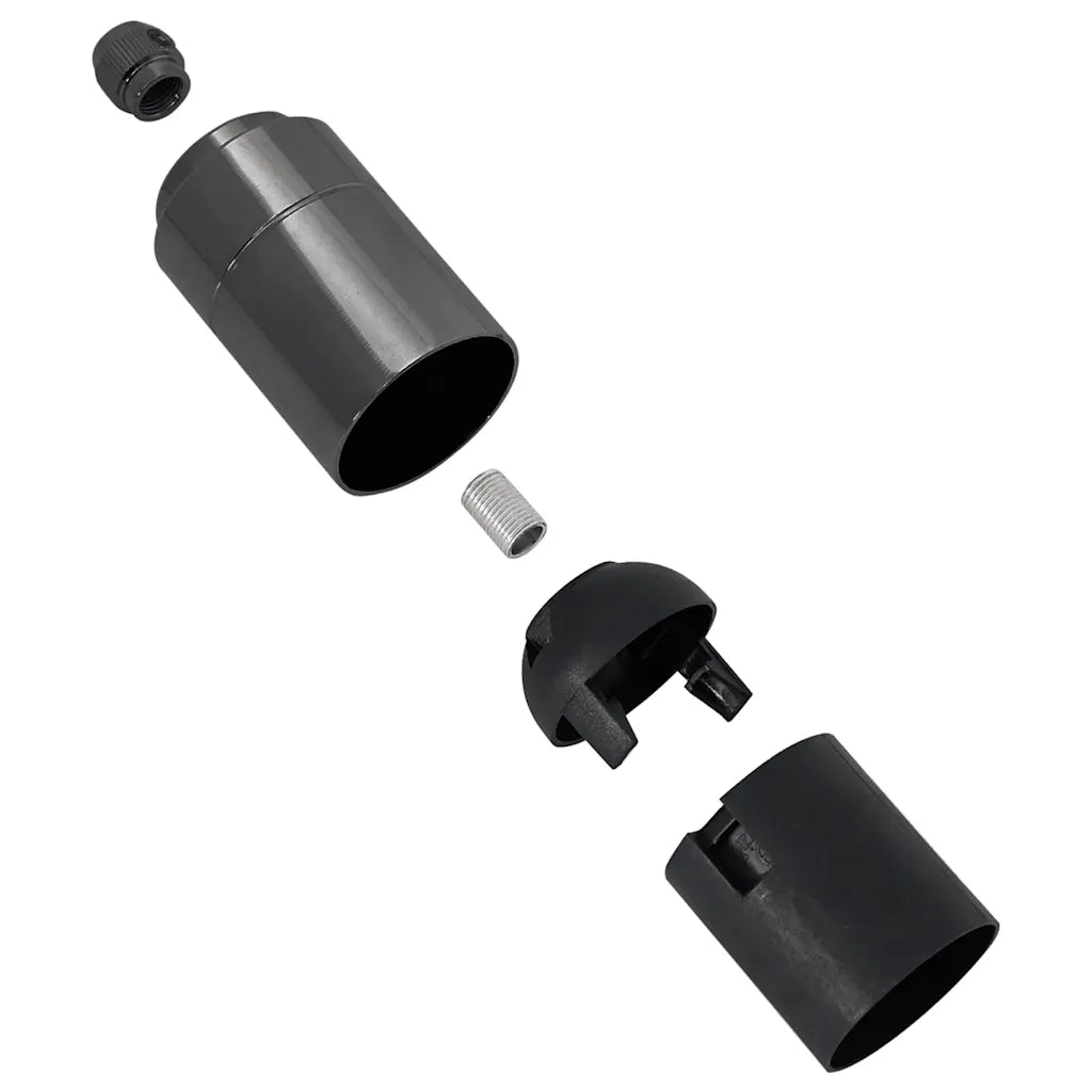 Portalampade 2 pz Nero Lucido E27 CFW4189423