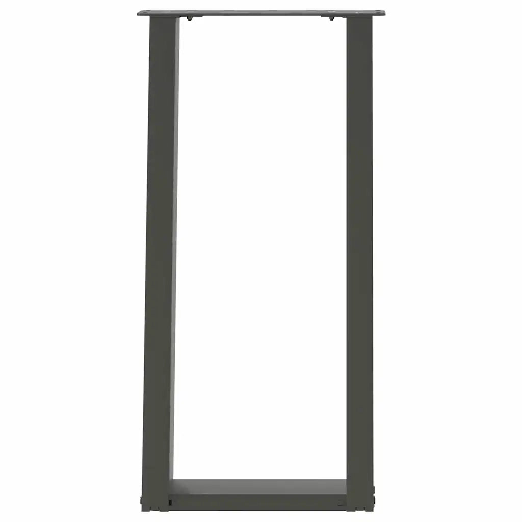 Gambe per tavolo consolle a forma di U 2 pz Antracite 38x(72-73) cm Acciaio 4012782