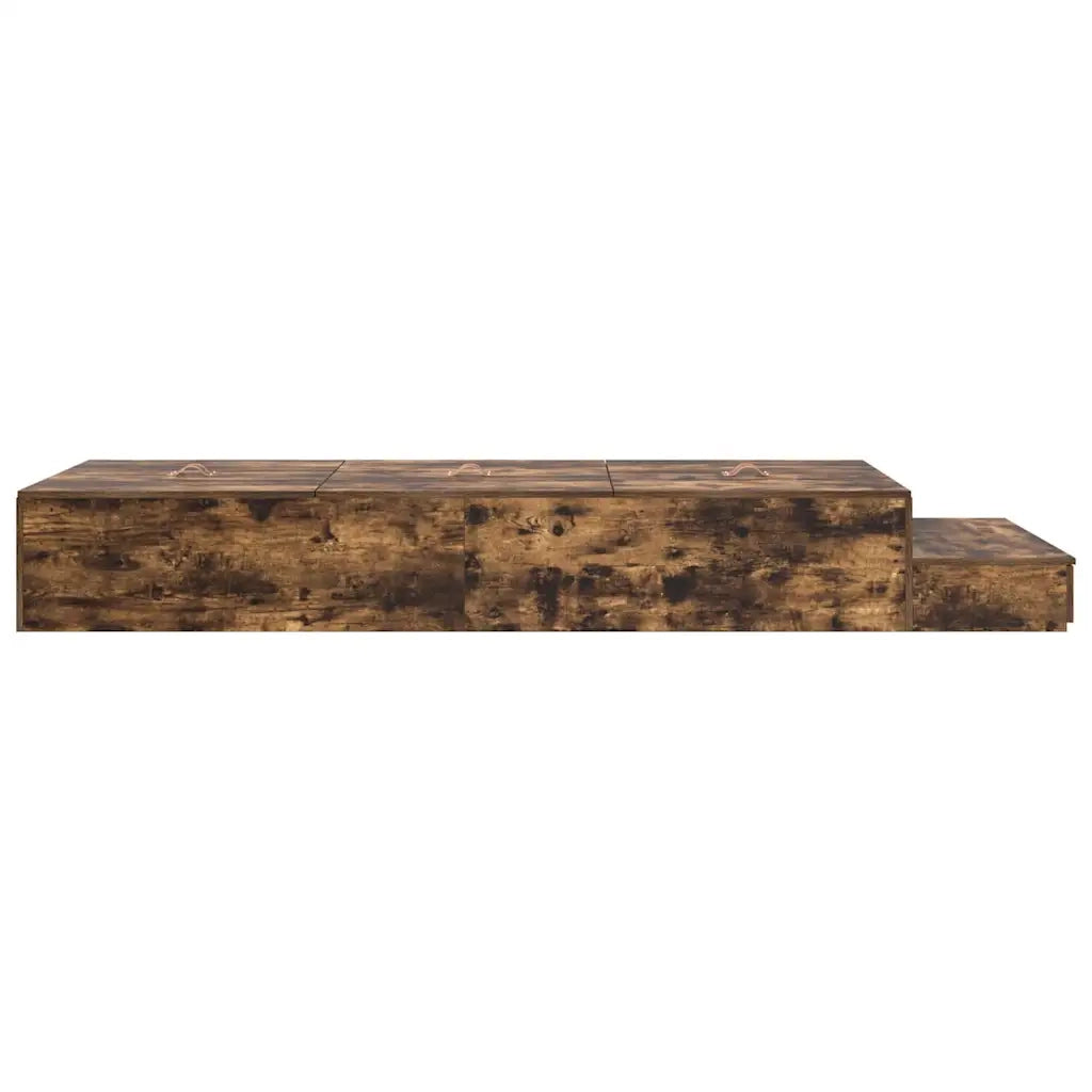 Struttura letto con contenitore con cassetto Rovere fumé 75 cm 3335681