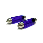 Coppia 2 Lampade Alogena T11 C10W 12V 10W Siluro 41mm SV8.5 Effetto Xenon Bianco Interni