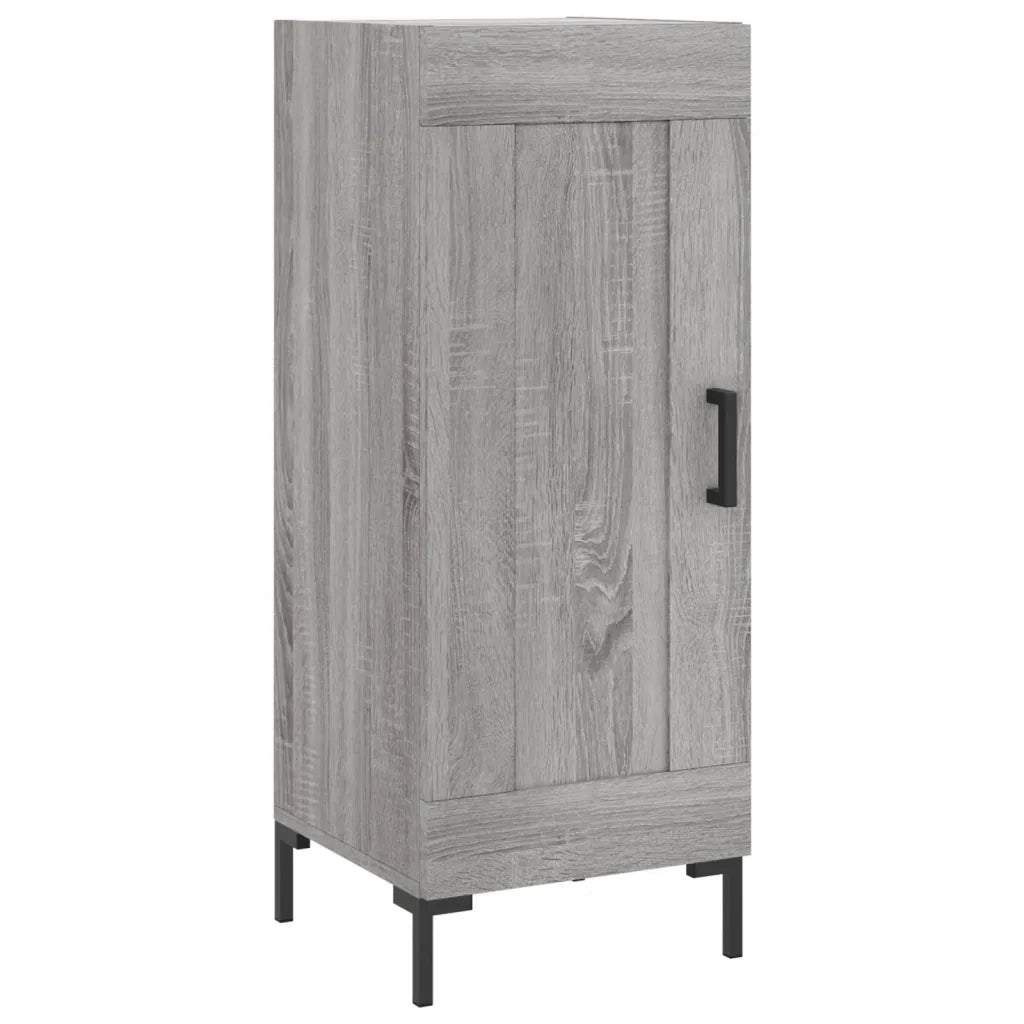 Credenza-Buffet-Armadio da cucina Grigio Sonoma 34,5x34x180 cm in Legno Multistrato 380468