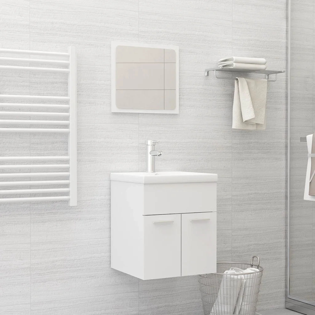 Set Mobili da Bagno Bianco in Legno Multistrato cod mxl 66377