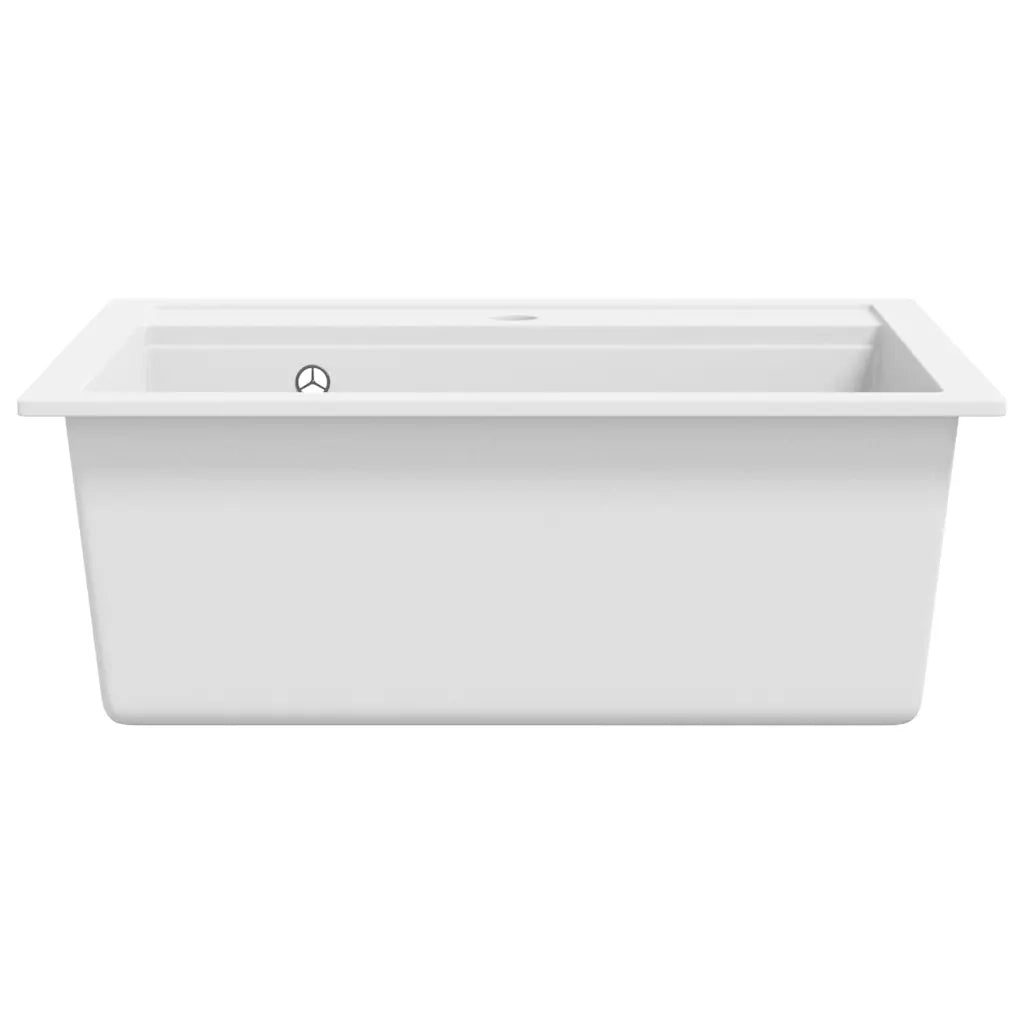 Lavello da Cucina in Granito Vasca Singola Bianco CFW7470174