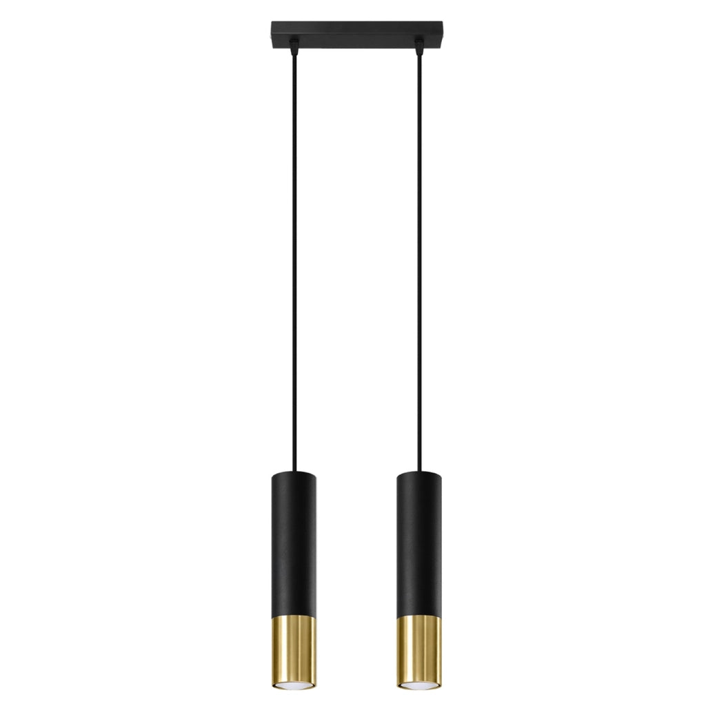 Lampada a sospensione Pure Lume SPIREXEZ 2 luci GU10 nero oro