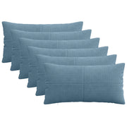Federa 6 pcs ALMELO Blu 40 x 80 cm corduroy 914621