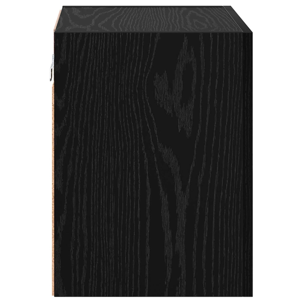Mobiletti TV da Parete 2 pcs Rovere Nero 40,5x30x40cm