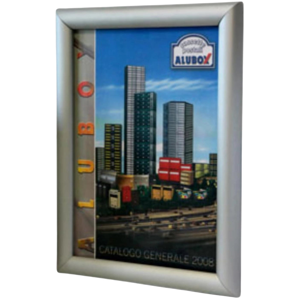 ALUBOX Bacheca Da Parete Per 1 Foglio A4 In Alluminio Anodizzato Bacheca Porta Avvisi Con Magneti Inclusi COLORE: ARGENTO METALLIZZATO