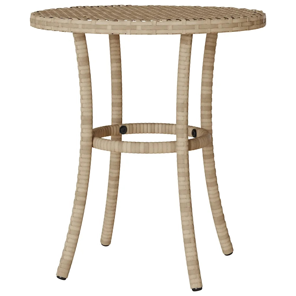 Set da Bistr¨° 3 pz | Set Salotto da Giardino con Cuscini Beige Misto in Polyrattan