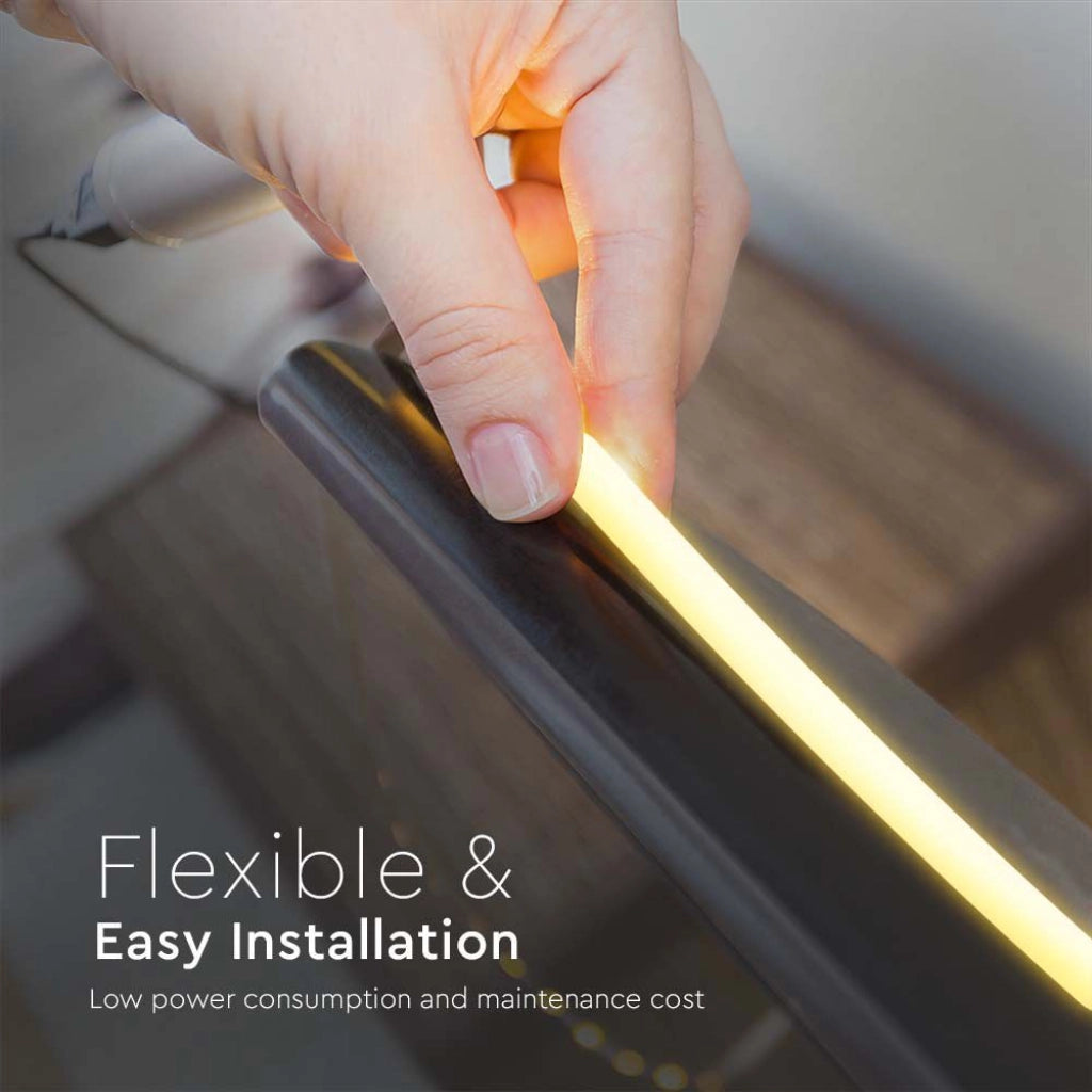 Strip LED COB-320 10W/m 5m 24V Colore Ambra Arancione IP67 10mm SKU-23144