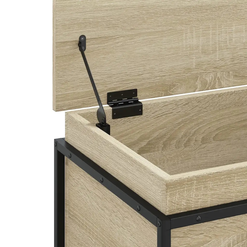vidaXL Contenitore con Coperchio Rovere Sonoma 60x40x51,5cm Truciolato