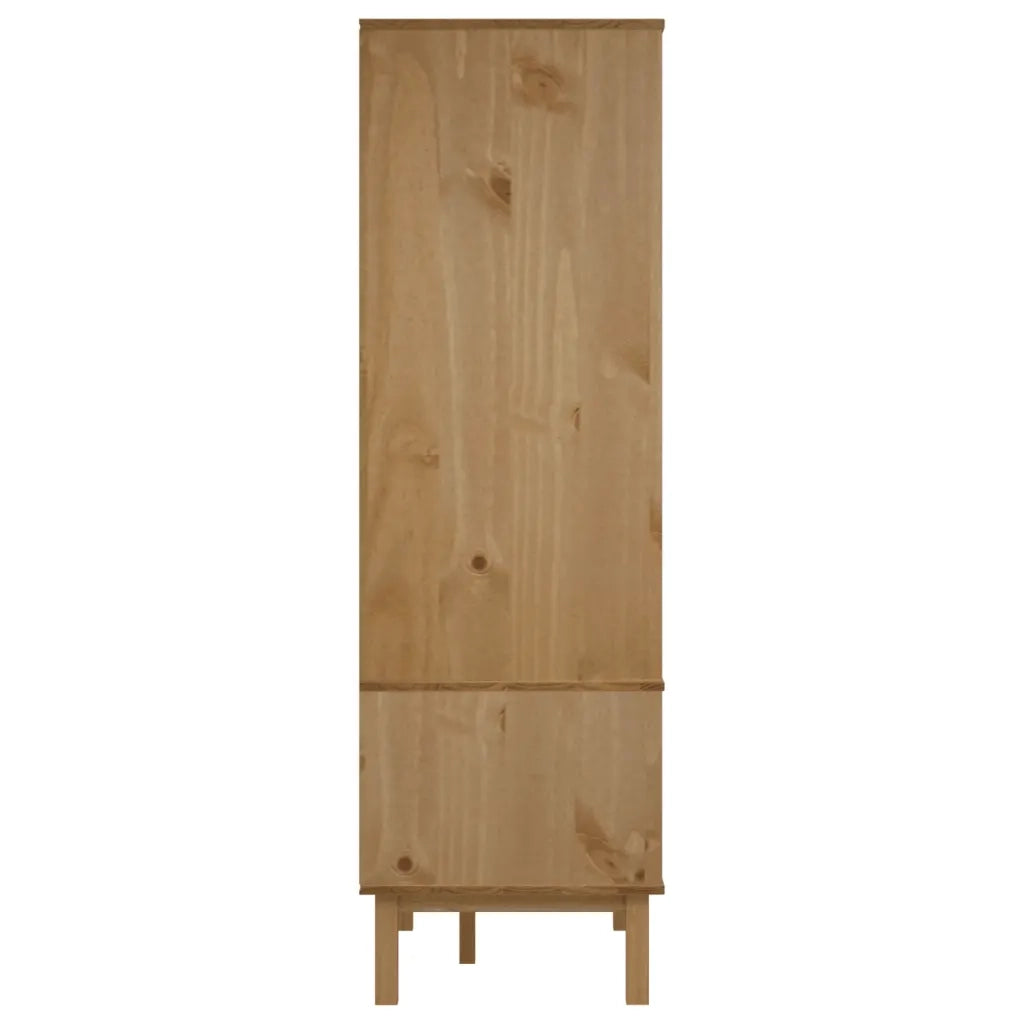 Armadio OTTA Marrone e Bianco 76,5x53x172 cm in Legno di Pino 348590