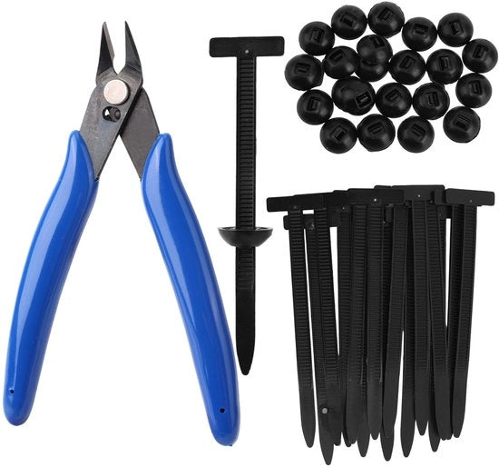 Cable Ties in Nylon Zavorraio - 100 Pezzi - Tangenziale - Chiusura Universale - Per Riparazioni Automobilistiche - Materiale Resistente - Zipband