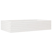 Fioriera | Cassetta per fiori | Vaso da Giardino Bianca 110x60x23 cm Legno Massello Pino