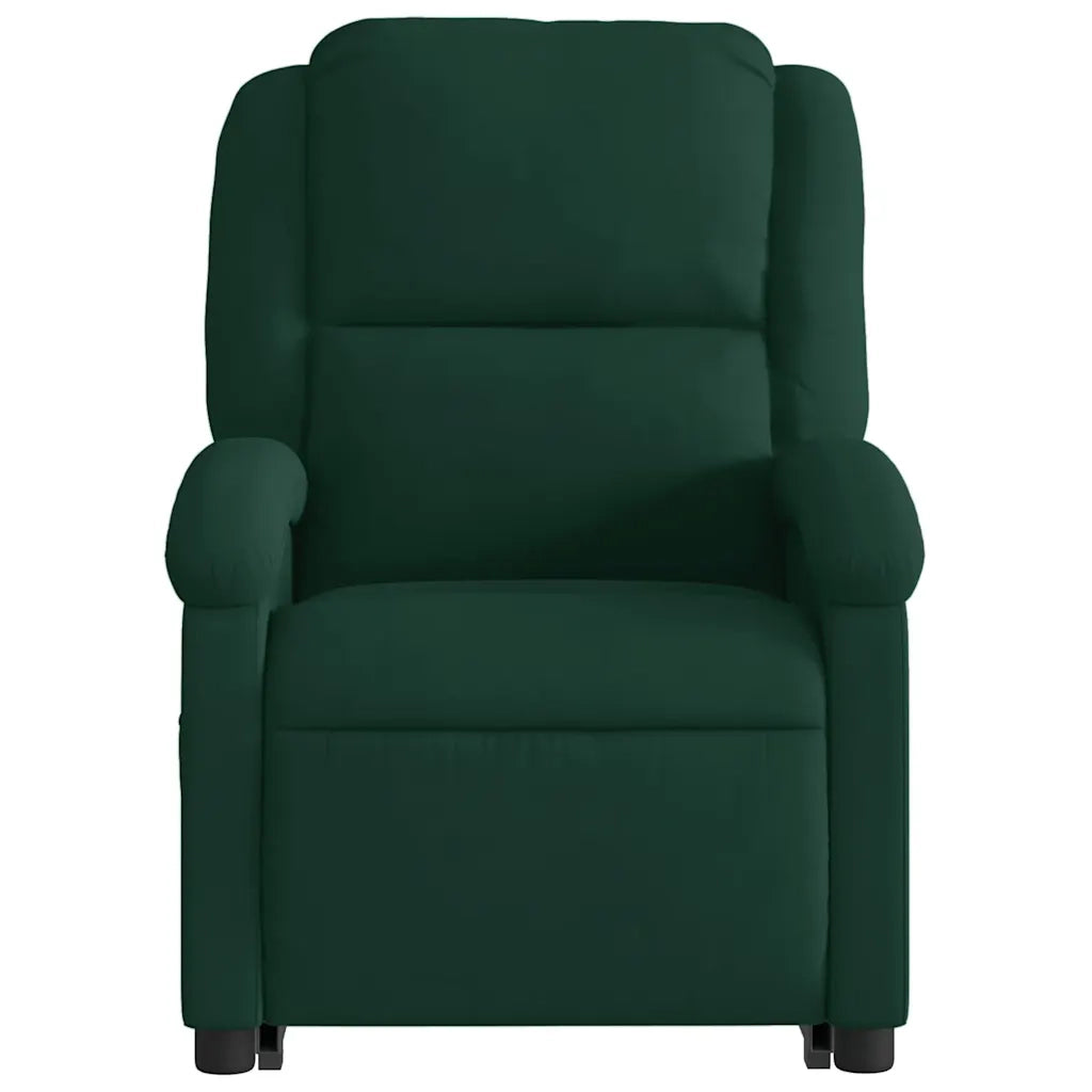 Poltrona Alzapersona Massaggiante Elettrica Verde Scuro Velluto 3204335