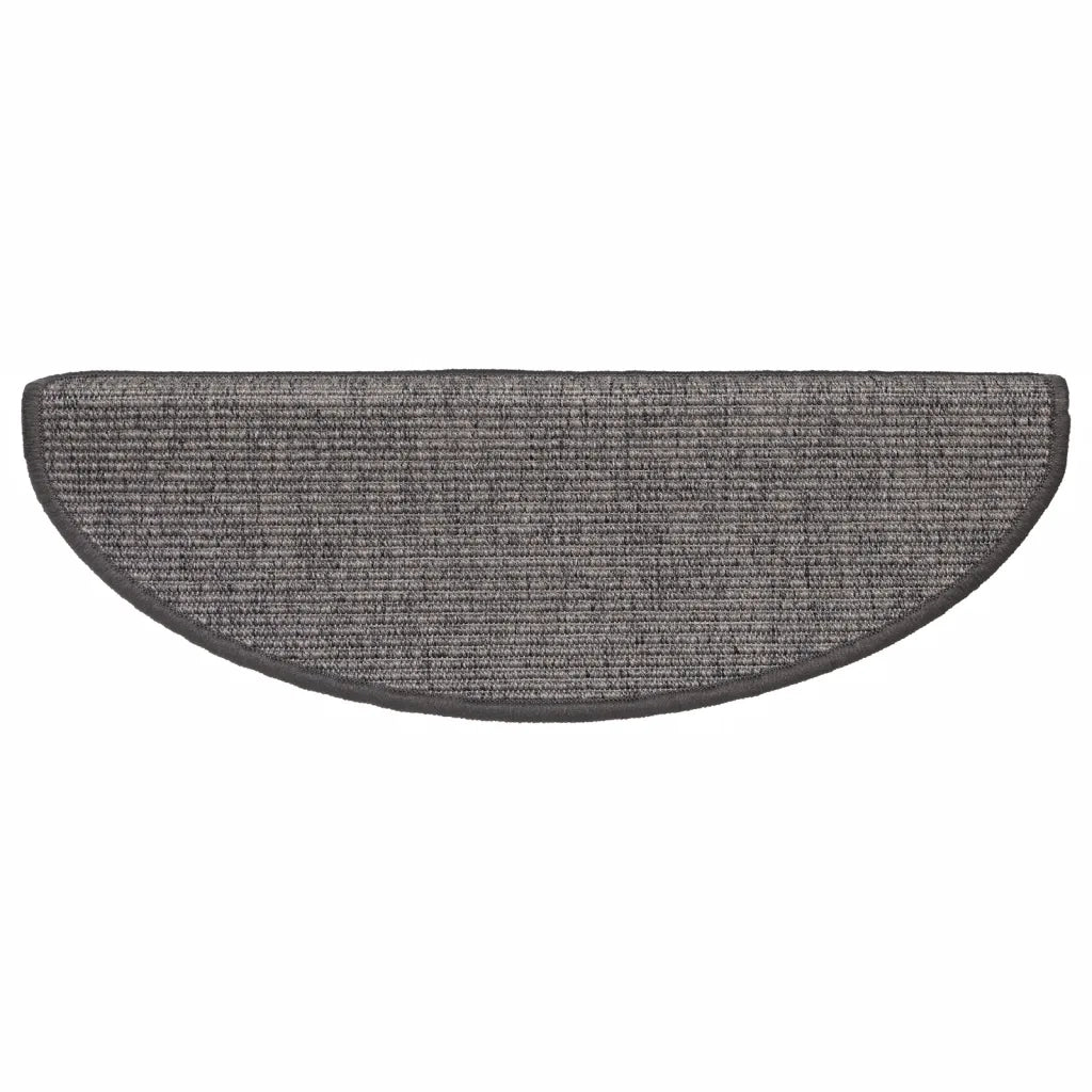 Tappetini per scale 15 pz 65x21x4 cm Beige e Grigio Semicircolari Grandi 326900