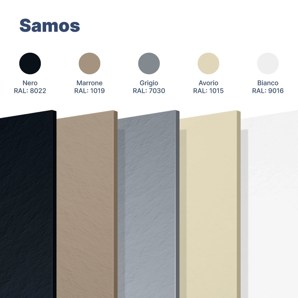 Piatto doccia 90x180 cm colore bianco effetto pietra | Samos