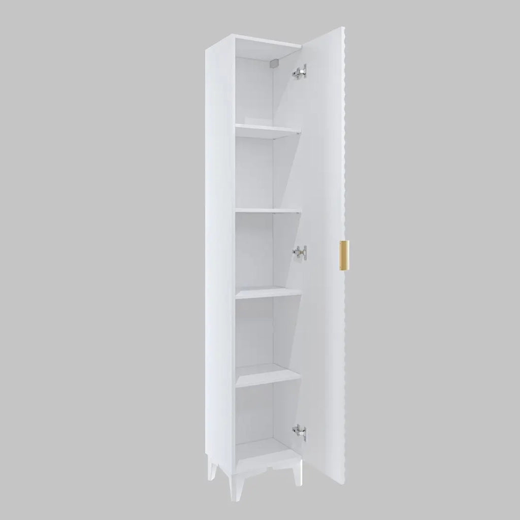 Colonna da bagno collezione CHIC bianca e dorata - Organizzazione moderna ed elegante