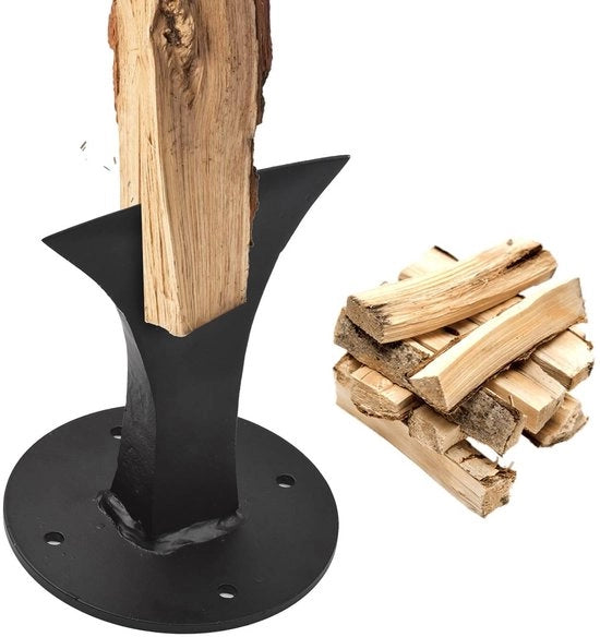 Corona d'oro - Sfaldatore per legno - Sfaldatore manuale - Costruzione in acciaio pesante - Dimensioni compatte - Per camino e stufa a legna