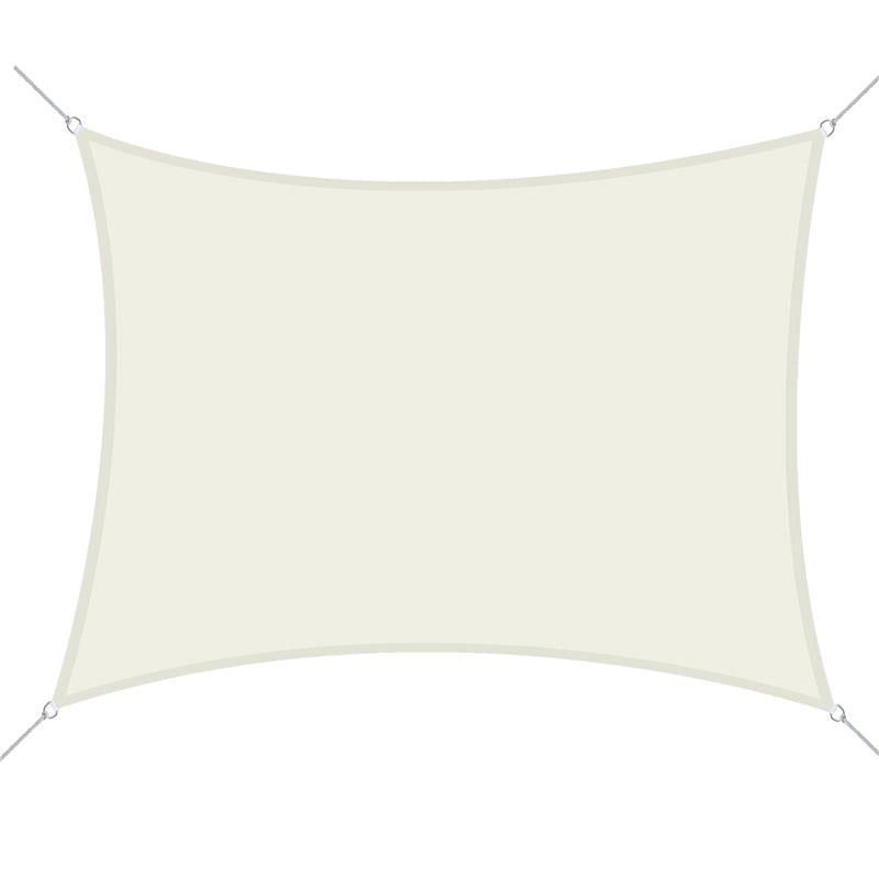 VELA OMBREGGIANTE RETTANGOLARE 4 X 6 MT COLORE BIANCO CREMA