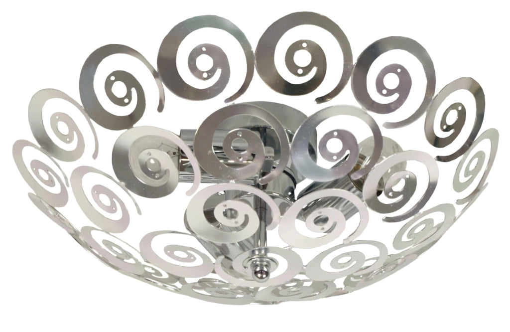 Candellux plafoniera VOLANS1 tonda cromata 40cm 3xE27