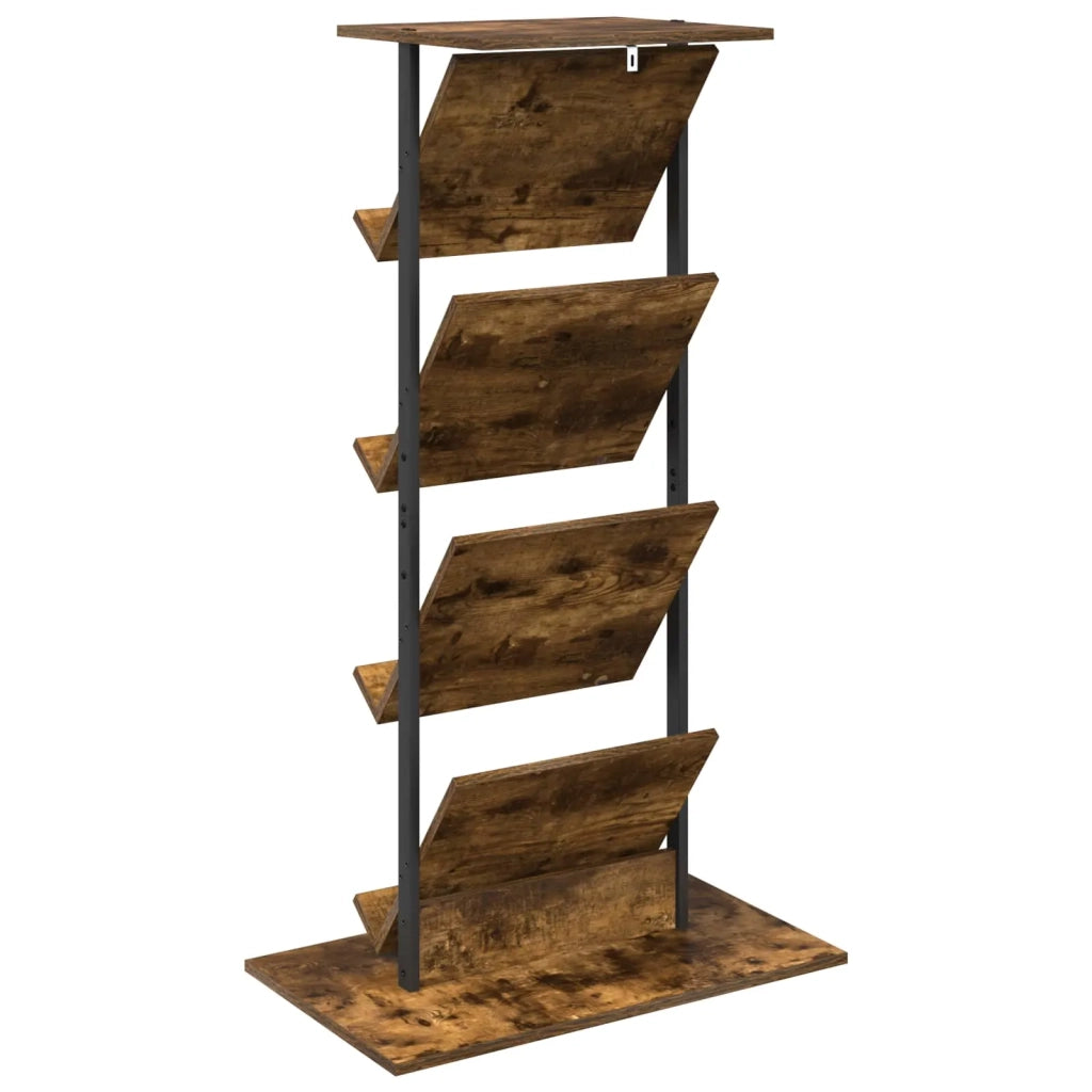 Scaffale per riviste Rovere fumé 68 x 40 x 123.5 cm 899545
