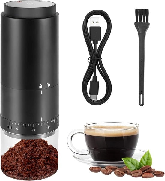 Caffettiera Portatile Elettrica con Funzione Ricarica USB e 38 Gradi di Precisione