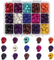 300 pezzi di perle sintetiche 8mm perforate, 15 colori, per uso con accessorio per ricamo e lavorazione di gioielli