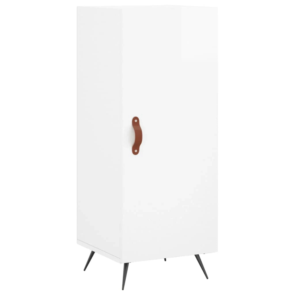 Buffet credenza cassettiera armadio mobile contenitore organizer cucina soggiorno lucido 34,5 x 34 x 180 cm legno ingegnerizzato bianco 02_0032840
