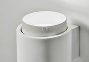 SYME applique da Parete 2 luci attacco GX53 Tonda bianco in gesso e alluminio 146cm