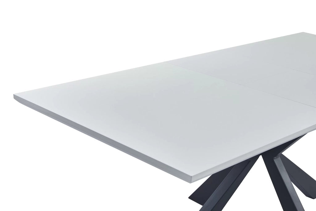 Mobili 2g - tavolo moderno allungabile piano impiallacciato bianco 160x90x78 - Mobili 2G