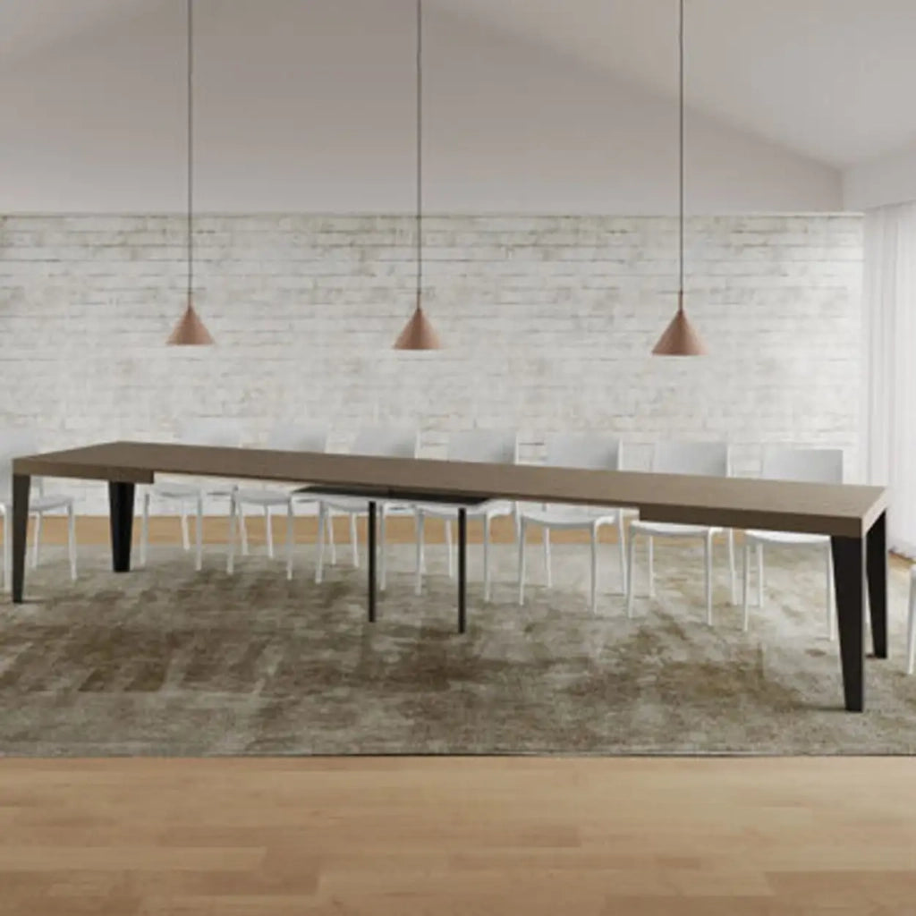 Tavolo allungabile 180/440x90 cm Flame Premium tortora gambe antracite