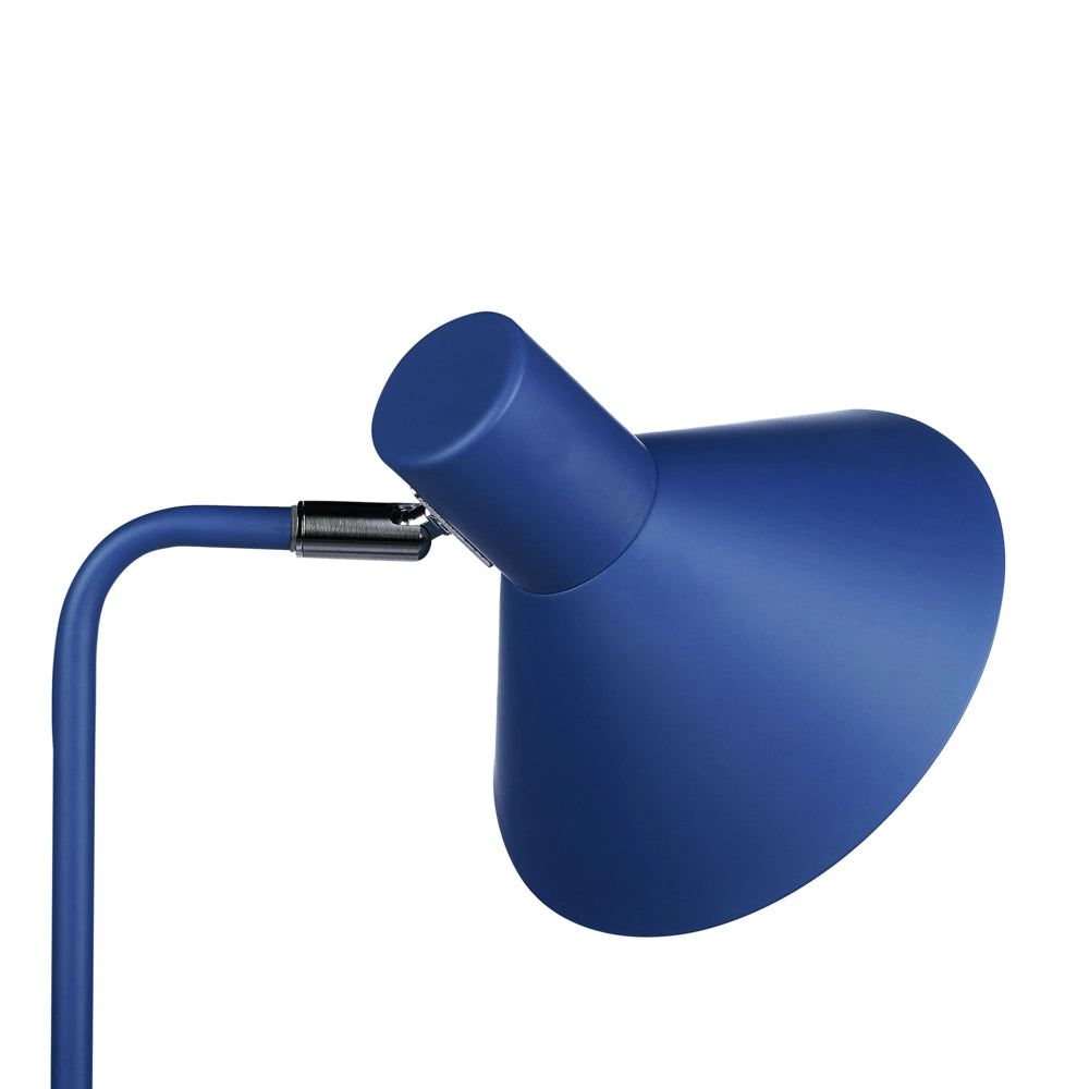 Lampada da terra in metallo blu 154 cm Paralume a cono regolabile Interruttore On-Off Camera da letto Soggiorno Casa Ufficio Illuminazione Design Industriale