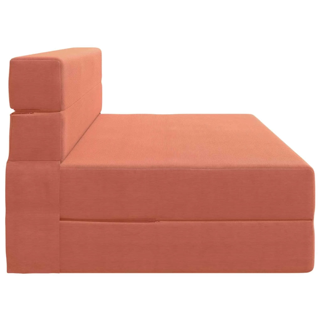 Divano Letto Pieghevole Rosso Arancio 152 x 86,5 x 60 cm 900135