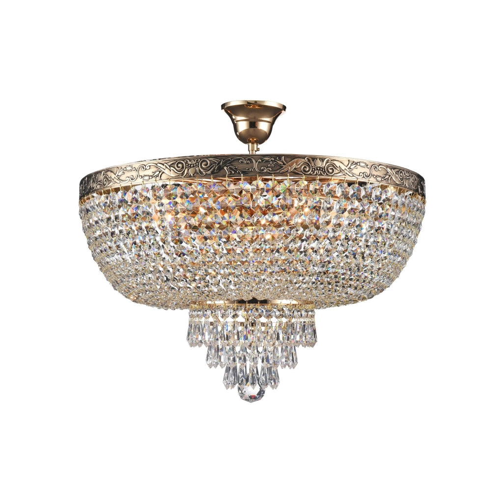 Maytoni Plafoniera contemporanea Palace 6 luci E27 oro antico metallo cristallo