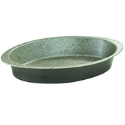 Trade Shop - Teglia Ovale Per Forno 35 X 23 X H6 Cm In Alluminio Antiaderente Antigraffio 037081m -