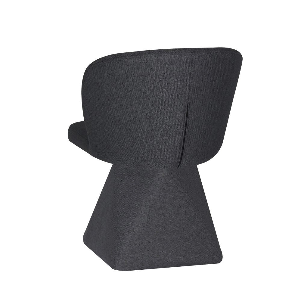 Set 2 Sedie girevoli Piyan in tessuto grigio scuro – Eleganza contemporanea