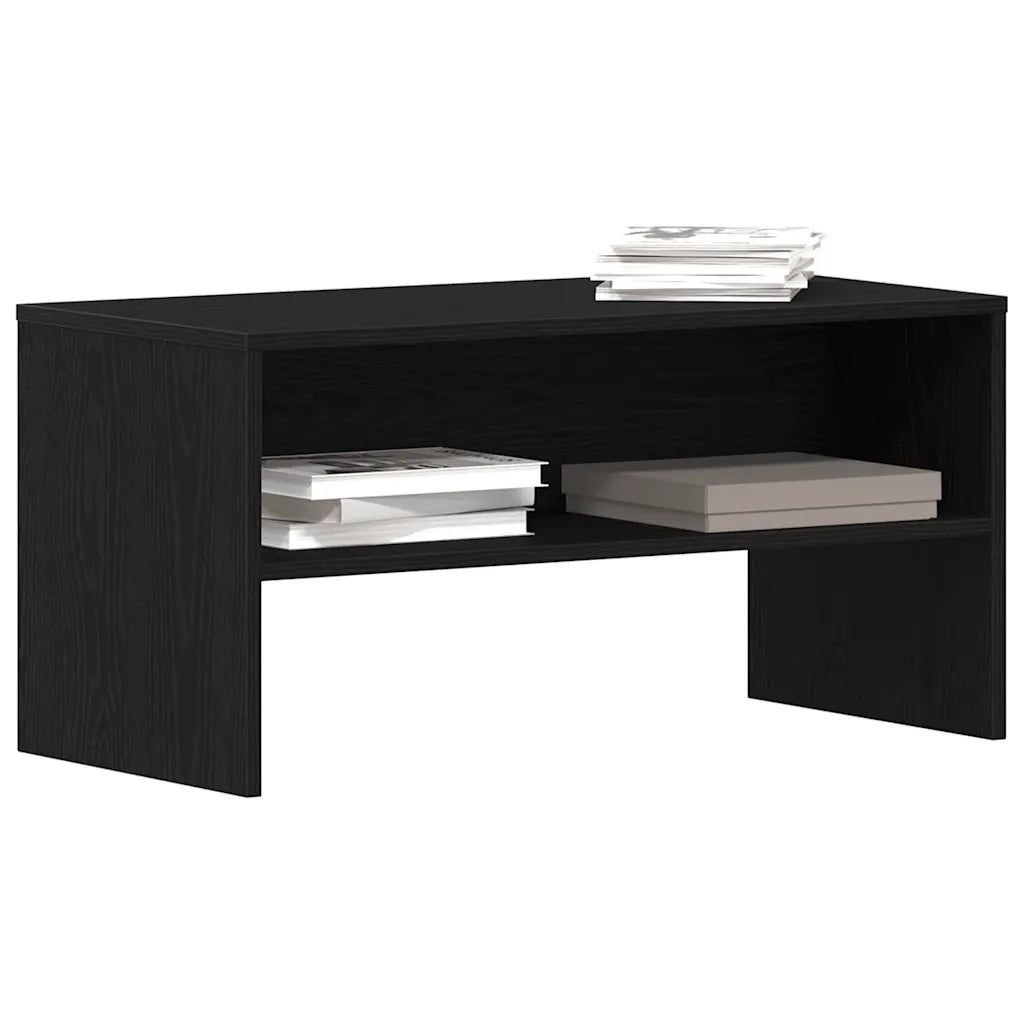 Mobile Porta TV Rovere Nero 80x40x40 cm in Legno Multistrato 862393