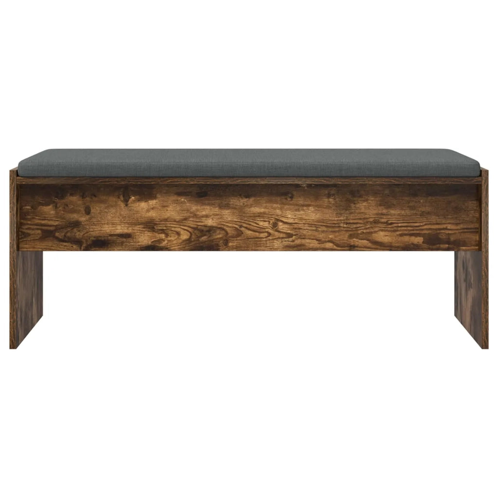Panca per ingresso con cuscino Rovere fum¨¦ 103 x 38 x 40 cm