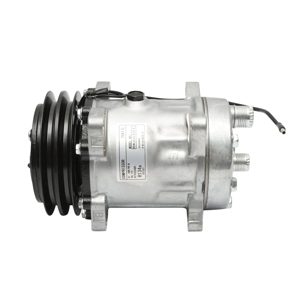 Compressore aria condizionata per JCB, New Holland, Case IH codice OEM 04437339/10, 04437339, 84018078, 9831429, 89831429, 060506146